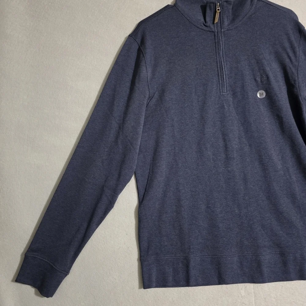 NWT Biltmore Mens Navy 1/4 Zip Pullover Sweatshirt Size Medium